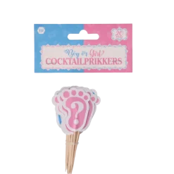 Cocktailprikkers 'boy or girl' 20 stuks
