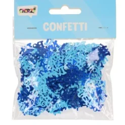 Confetti It's a boy - metallic blauw