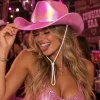 Cowboyhoed holografisch roze