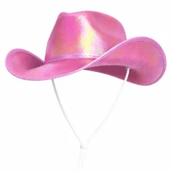 Cowboyhoed holografisch roze