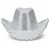 Cowboyhoed pailletten zilver