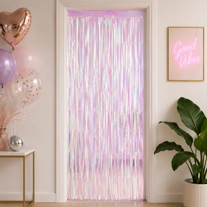 Deurgordijn folie holografisch - 80 x 180 cm