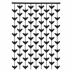 Deurgordijn Halloween vleermuizen folie zwart 1 x 2m