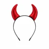 Diadeem Halloweeen duiveloren zwart/rood