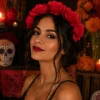 Diadeem Halloween rozen rood