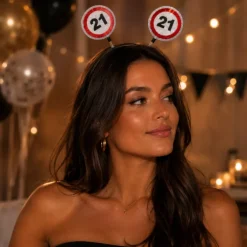Diadeem 21 jaar rood/wit