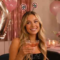 Diadeem 25 jaar rood/wit