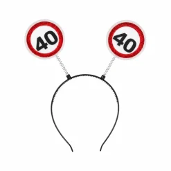 Diadeem 40 jaar rood/wit