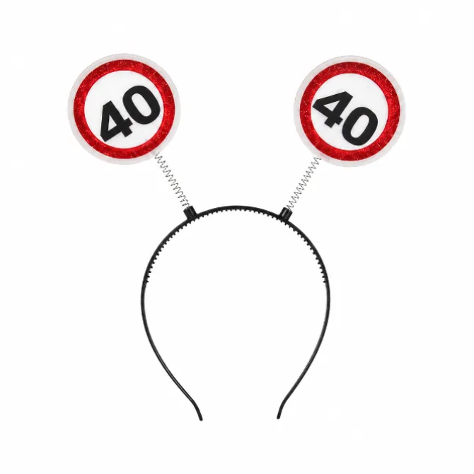 Diadeem 40 jaar rood/wit