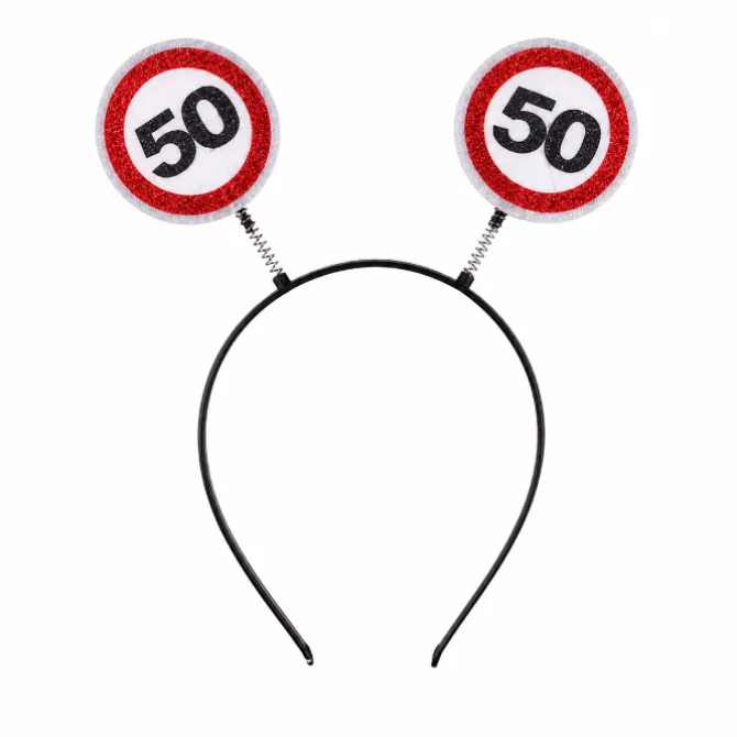 Diadeem 50 jaar rood/wit