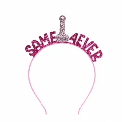 Diadeem Same penis 4 ever glitter roze
