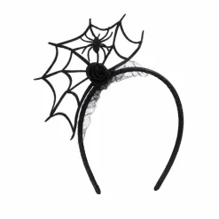Diadeem spinnenweb zwart