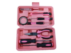 Doe-het-zelfgereedschapssets roze 9 stuks