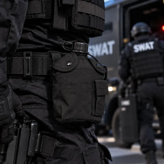 Drinkfles SWAT veldfles zwart