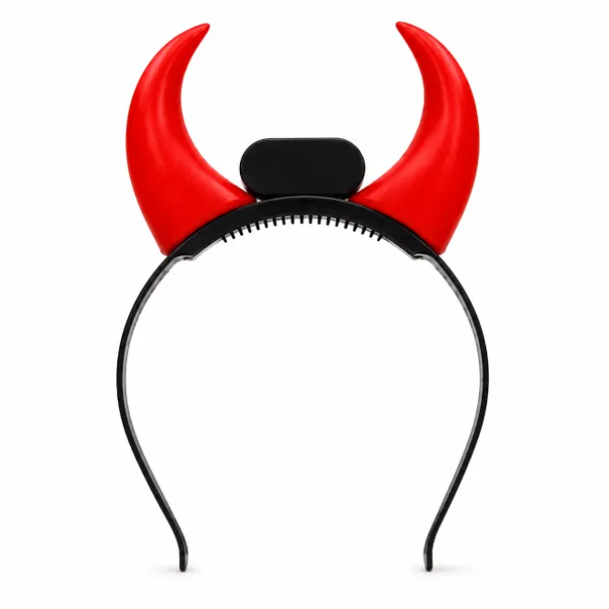 Duivelsoren Halloween licht zwart/rood