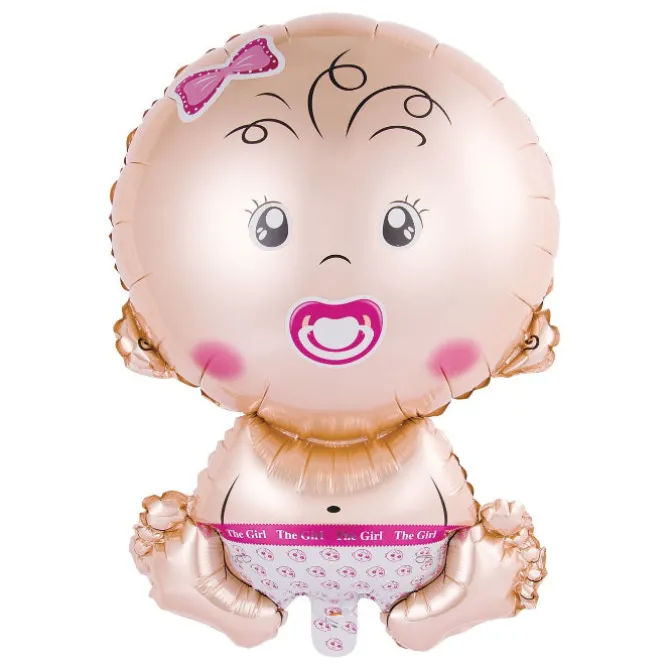 Folieballon baby girl roze - 63 cm