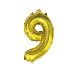 Folieballon cijfer 6 of 9 goud 70cm