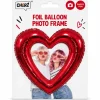 Folieballon frame hart rood