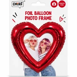 Folieballon frame hart rood