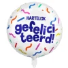 Folieballon gefeliciteerd - 45 cm