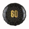 Folieballon 60 jaar goud/zwart