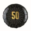 Folieballon 50 jaar goud/zwart