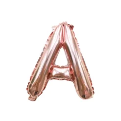 Folieballon letter A roségoud - 35 cm