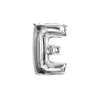 Folieballon letter E zilver - 35 cm