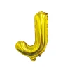 Folieballon letter J goud - 35 cm