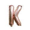 Folieballon letter K roségoud - 35 cm