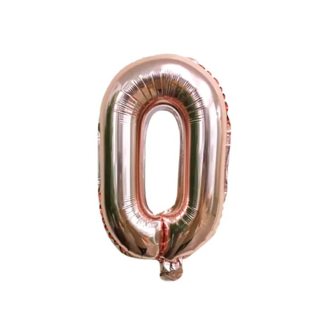 Folieballon letter O roségoud - 35 cm