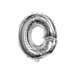 Folieballon letter O zilver - 35 cm