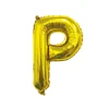 Folieballon letter P goud - 35 cm