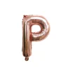 Folieballon letter P roségoud - 35 cm