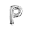 Folieballon letter P zilver - 35 cm