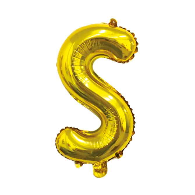 Folieballon Letter S Goud