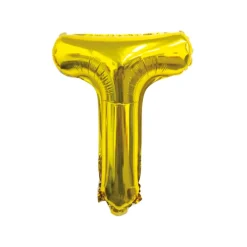Folieballon Letter T Goud