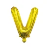 Folieballon letter V goud - 35 cm