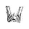 Folieballon letter W zilver - 35 cm