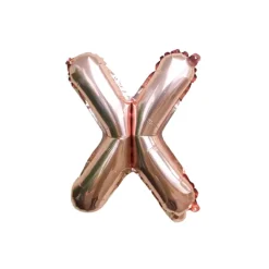 Folieballon letter X roségoud - 35 cm