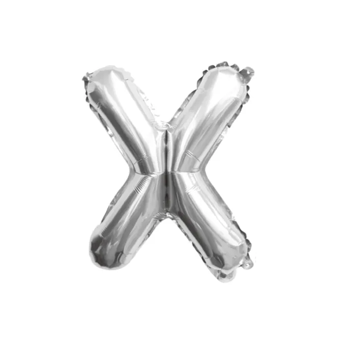 Folieballon Letter X Zilver