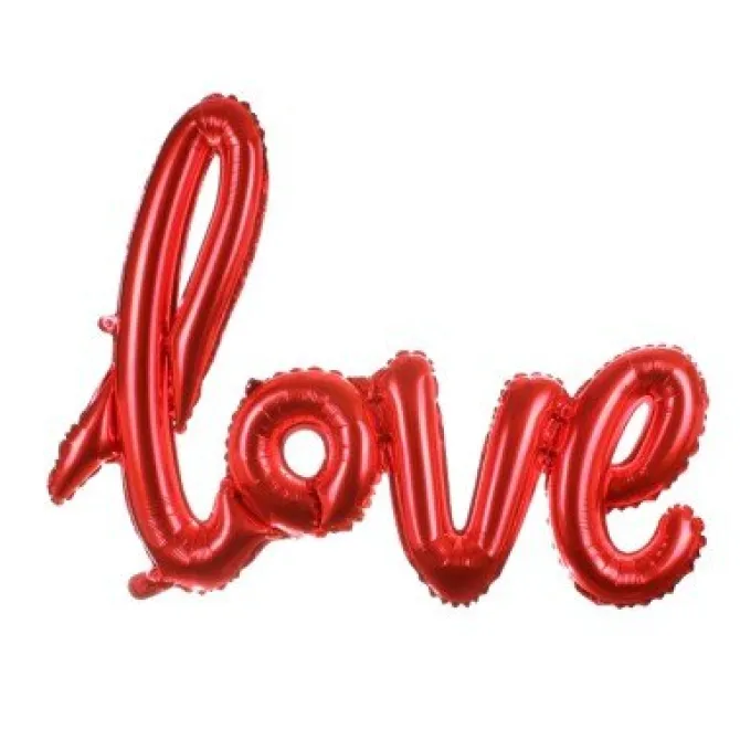 Folieballon Love rood