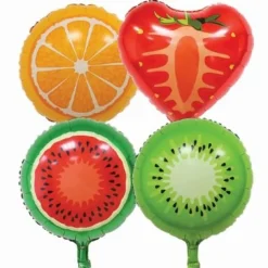 Folieballonnen fruit 4 stuks - 45 cm