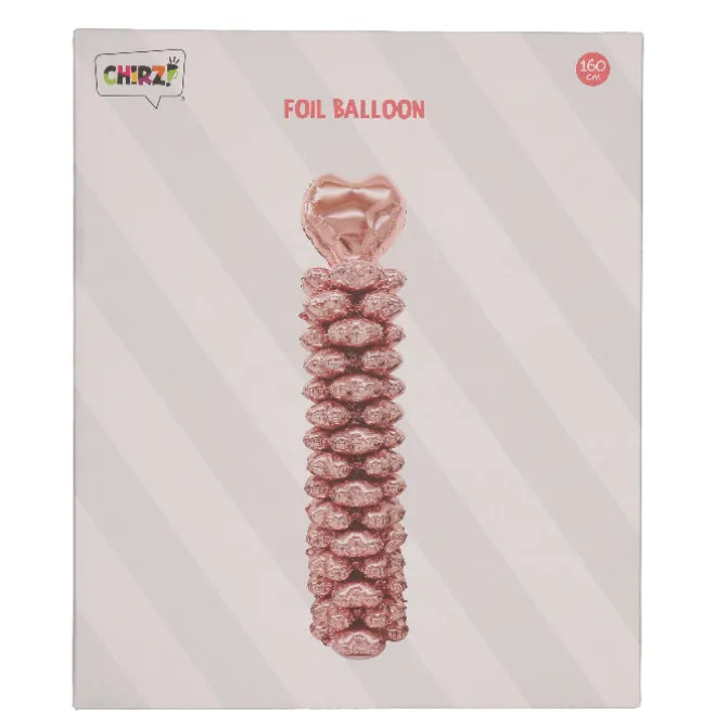 Folieballonnen pilaar rosegoud - 160 cm
