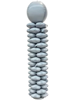 Folieballonnen pilaar wit - 160 cm