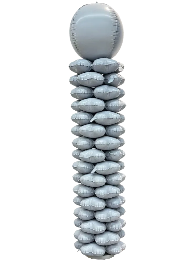 Folieballonnen pilaar wit - 160 cm