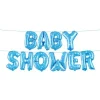 Folieballonnen slinger Babyshower blauw jongen - 40 cm