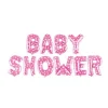 Folieballonnen slinger Babyshower roze meisje - 40 cm