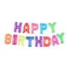 Folieballonnen slinger Happy birthday meerkleurig - 37 cm