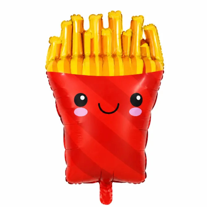 Folieballon party friet meerkleurig - 70 x 44 cm